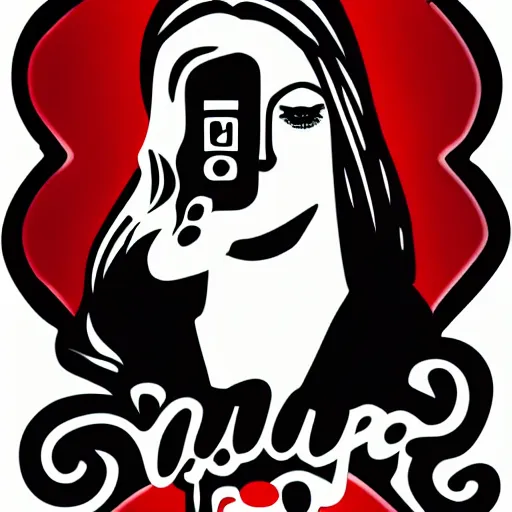 Image similar to sticker illustration of a vaping girl