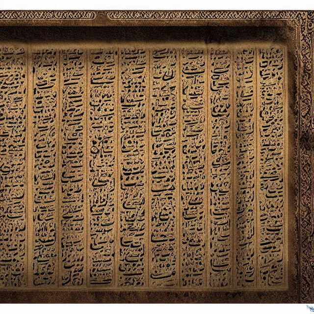 Prompt: ultra - realistic photo a partially - unrolled dead sea scroll with nabeatean aramaic in short sideways columns, dark, brooding, volume lighting, atmospheric lighting, painted, intricate, ultra detailed by dave dorman, well composed, best on artstation, cgsociety, epic, stunning, gorgeous, intricate detail, wow, masterpiece