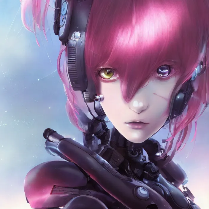 Image similar to beautiful anime girl cyborg looking surreal - by tom bagshaw, by ilya kuvshinov, rtx rendering, octane render 1 2 8 k, maya, extreme high intricate details by wlop, digital anime art by ross tran, medium shot, close up shot, composition by sana takeda, dramatic lighting by greg rutkowski, 8 k, trending on artstation