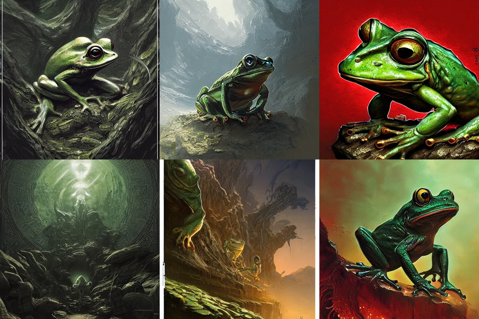 Prompt: Homestuck\'s Genesis Frog, hyperdetailed artstance cgsociety by Greg Rutkowski and Gustave Dore