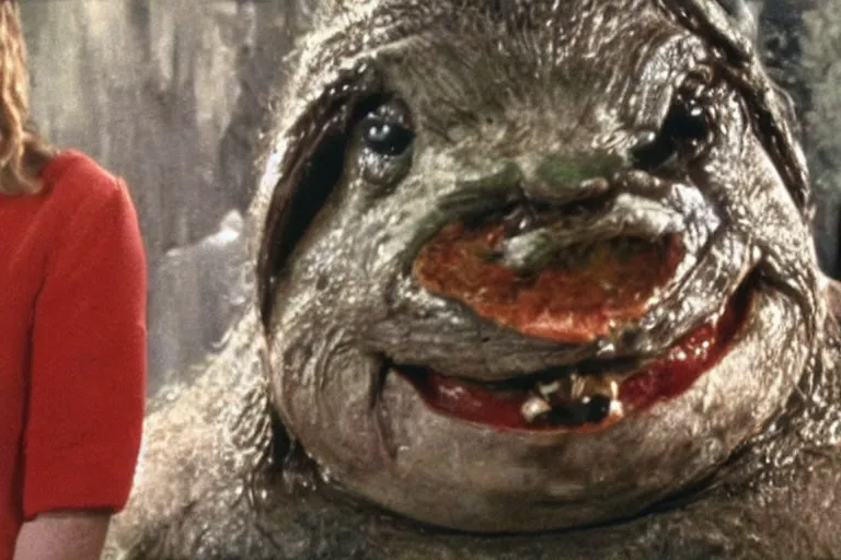 Image similar to a film still of pizza the hut in pi, high quality