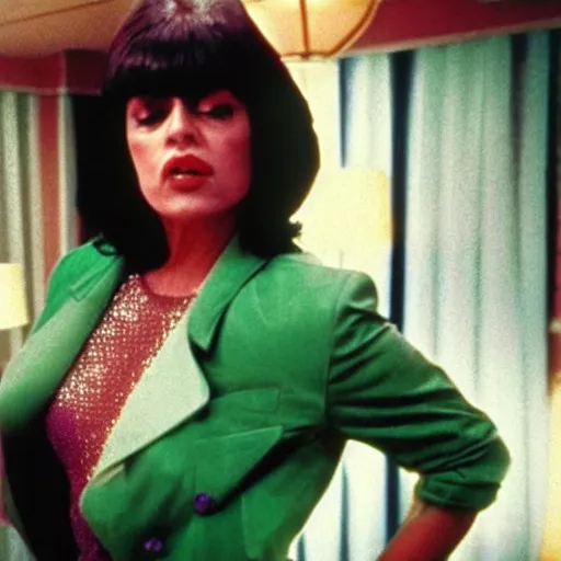 Prompt: a film still of jolyne cujoh from jojo in Pulp Fiction(1994)