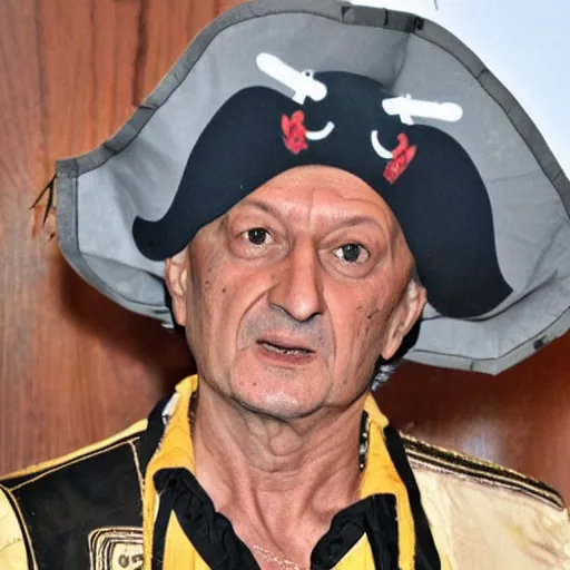 Prompt: Traian Basescu as a pirate