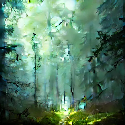 Image similar to a beautiful forest by Greg Rutkowski