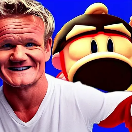 Image similar to Gordon Ramsey in super smash bros