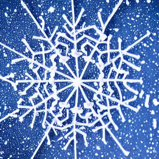 Image similar to an alien snowflake, white background, studio lighting, macro lens, dslr