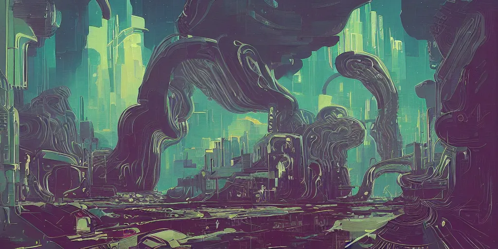 Image similar to a lovecraftian cinematic isograph print of a aetherpunk planet by alena aenami in the style of art - deco art, very, very aesthetic