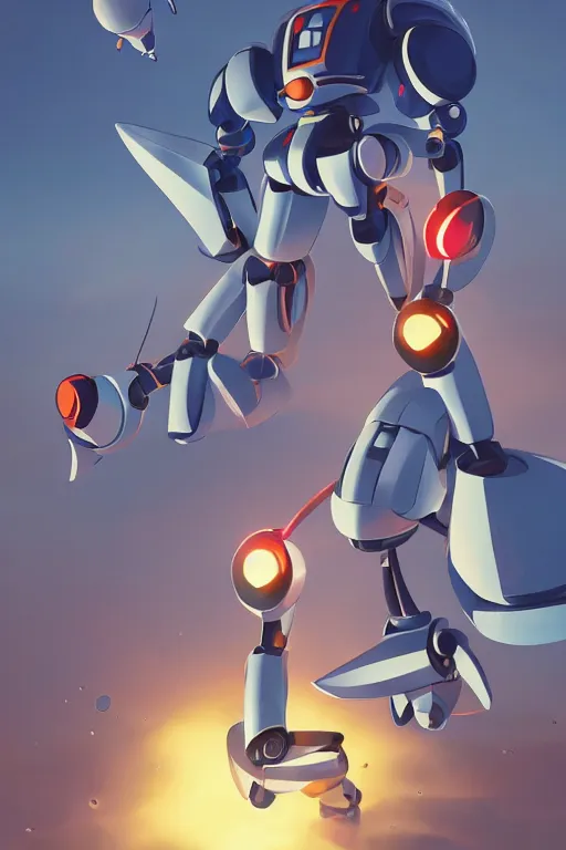 Image similar to metabots medabots medarotto medarot robot minimalist comics, behance hd by jesper ejsing, by rhads, makoto shinkai and lois van baarle, ilya kuvshinov, rossdraws global illumination ray tracing hdr radiating a glowing aura