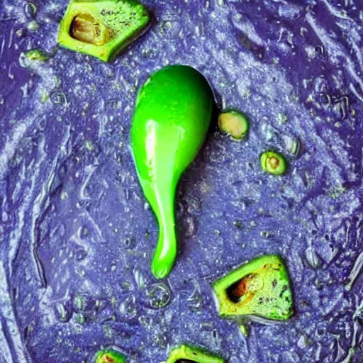 Image similar to juicy alien food cooking in oil