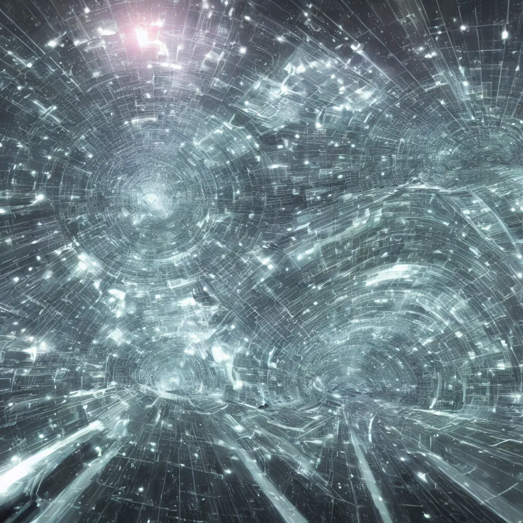 Image similar to a parallel reality in hyperspace