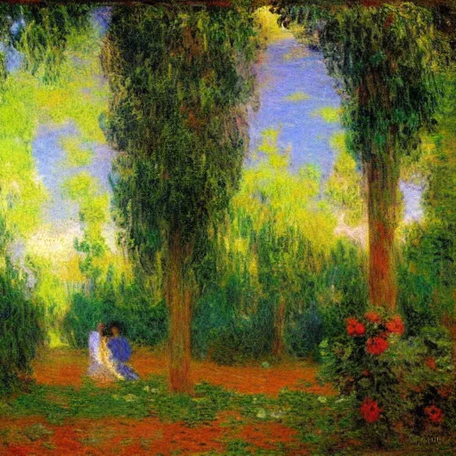 Prompt: a landscape by Monet, by Pablo Amaringo, by Bouguereau, psychedelic art ,Ayahuasca