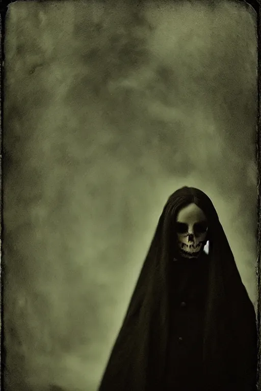 Image similar to a creepy demon, a character portrait, photograph by Kyle Thompson, Victorian England, deviantart, gothic art, deviantart, tintype photograph, goth