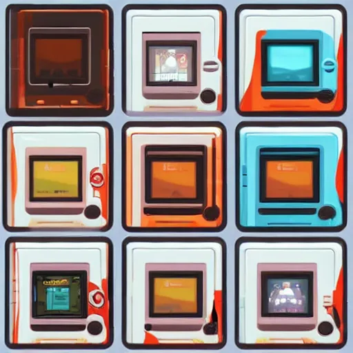 Image similar to face icon stylized minimalist game boy advance, loftis, cory behance hd by jesper ejsing, by rhads, makoto shinkai and lois van baarle, ilya kuvshinov, rossdraws global illumination