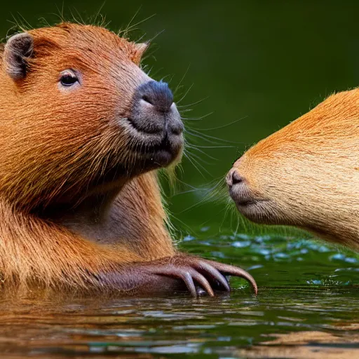 Image similar to capybara eating gpus, professional photograph, studio lighting, rule of thirds