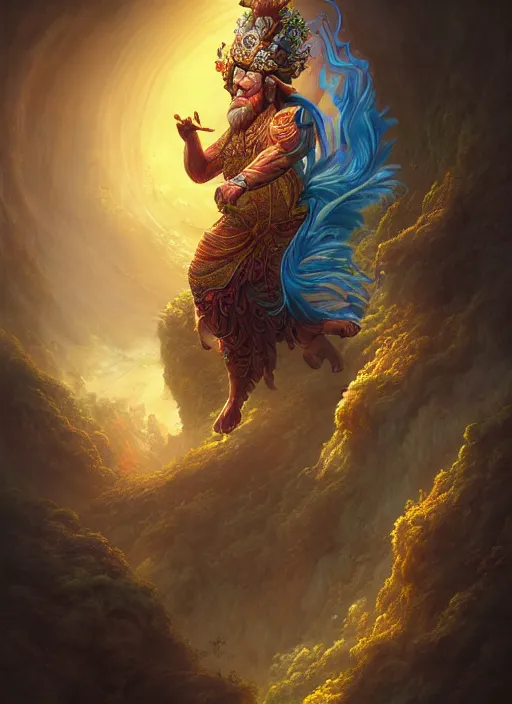 Prompt: the monkey king, in the style of tomasz alen kopera and fenghua zhong and peter mohrbacher, mystical colors, rim light, beautiful lighting, 8 k, stunning scene, raytracing, octane, trending on artstation