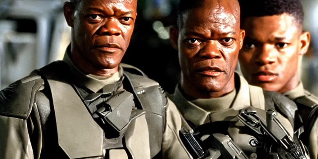 Image similar to samuel jackson in starship troopers