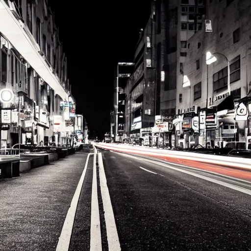 Image similar to roadside in a big city, night photography