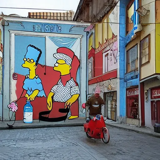 Image similar to simpsons, homer in istanbul