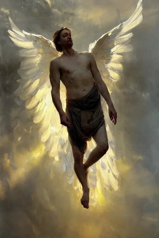 Image similar to beautiful detailed expressive impressionistic oil painting portrait of ancient roman god emperor steve buscemi levitating in angelic pose wearing the civic crown, art by anders zorn, wonderful masterpiece by greg rutkowski, expressive brush strokes, beautiful cinematic light, american romanticism by greg manchess, jessica rossier