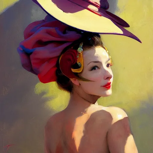 Prompt: greg manchess portrait of a jester hat, organic painting, sunny day, matte painting, bold shapes, hard edges, street art, trending on artstation, by huang guangjian, gil elvgren, ruan jia, randy vargas, greg rutkowski