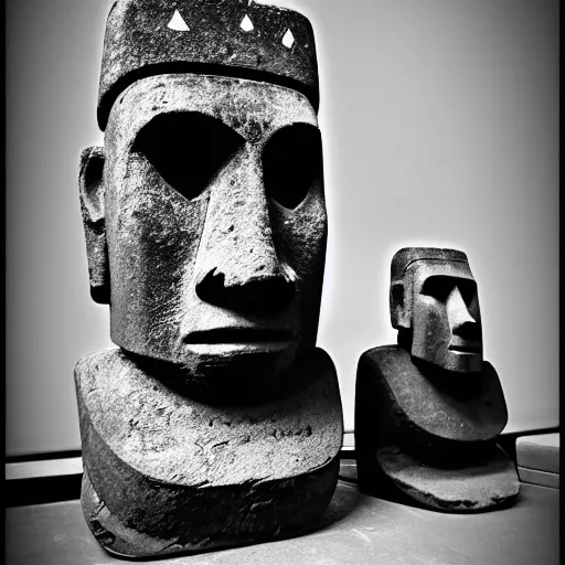 Image similar to moai head playing poker