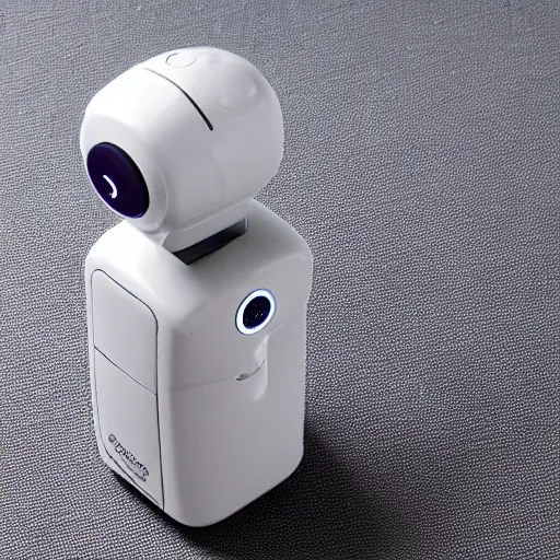 Prompt: a pencil sharpener in the style of a robot, product photo