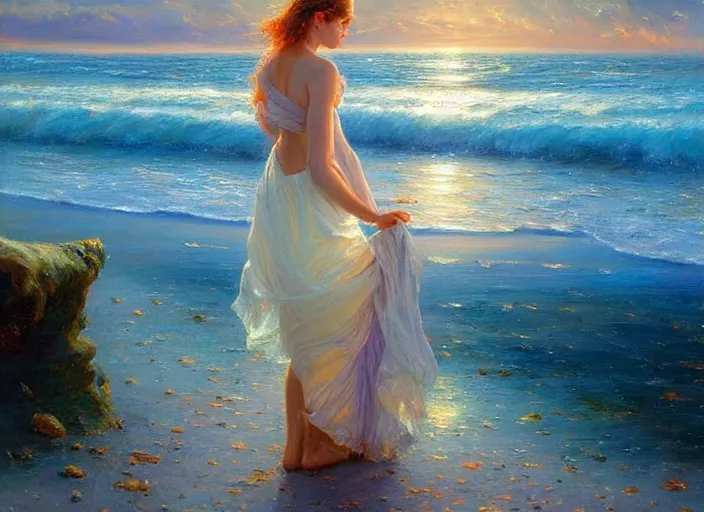 Image similar to cosmic ocean on the beach by vladimir volegov and alexander averin and delphin enjolras and daniel ridgway knight