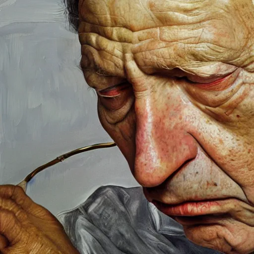 Prompt: high quality high detail painting by lucian freud, hd, portrait, photorealistic lighting