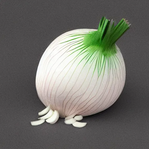 Image similar to onion crying art, 2d,3d render