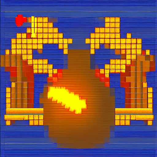 Prompt: a pixel art sprite of a fireball
