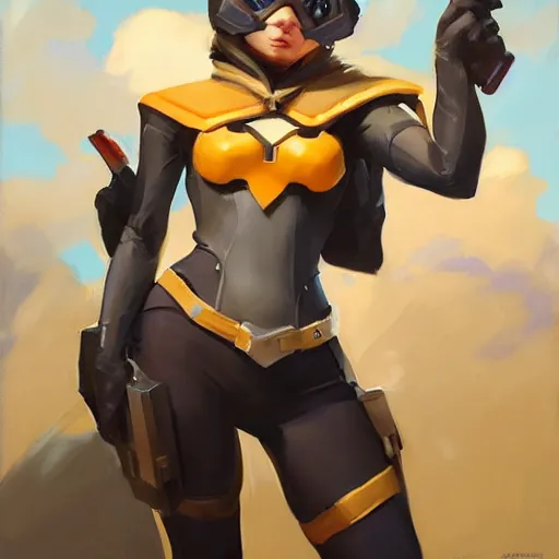 Image similar to greg manchess portrait painting of partially armored purrfect protagonist cat as overwatch character, medium shot, asymmetrical, profile picture, organic painting, sunny day, matte painting, bold shapes, hard edges, street art, trending on artstation, by huang guangjian and gil elvgren and sachin teng