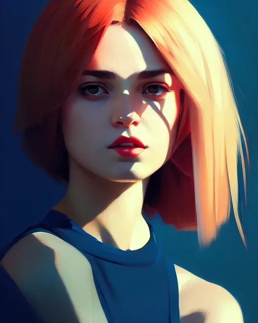 Prompt: stylized portrait by aykutmakut of an artistic pose, composition, young cute serious fancy lady, cinematic moody colors, realistic shaded, fine details, realistic shaded lighting poster by ilya kuvshinov, magali villeneuve, artgerm, jeremy lipkin and michael garmash and rob rey