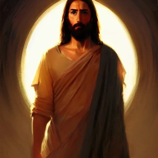 Image similar to jesus christ by greg rutkowski