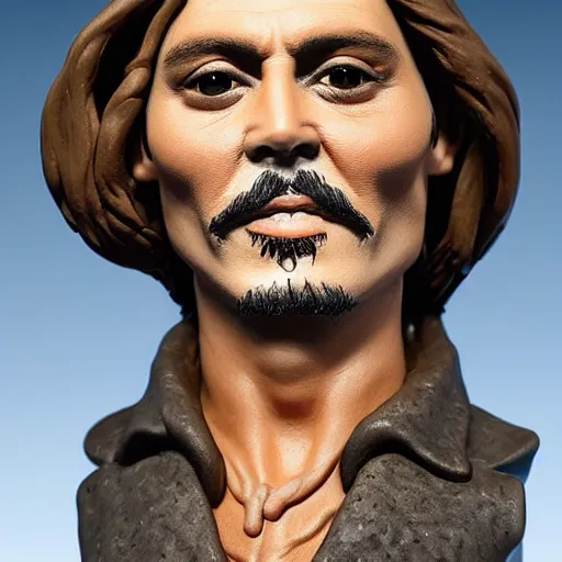 Image similar to clay model of johnny depp