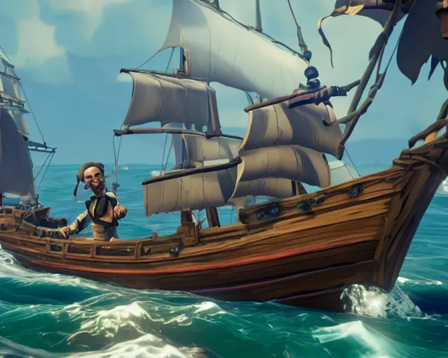 Image similar to a screenshot of Eric Andre in Sea of Thieves (2018)