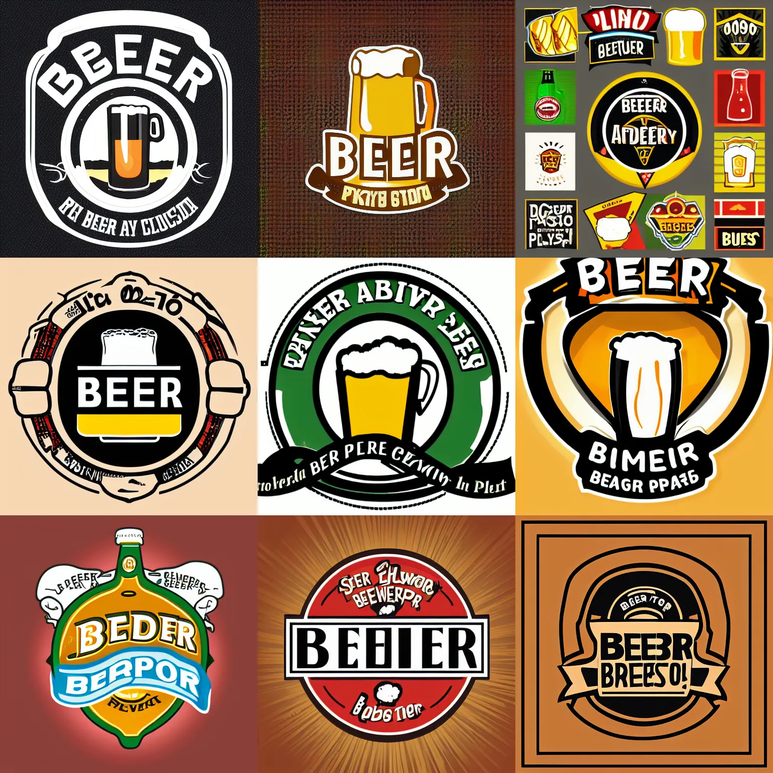 Prompt: logo of a beer themed application on the play store, logo, playstore, vector art