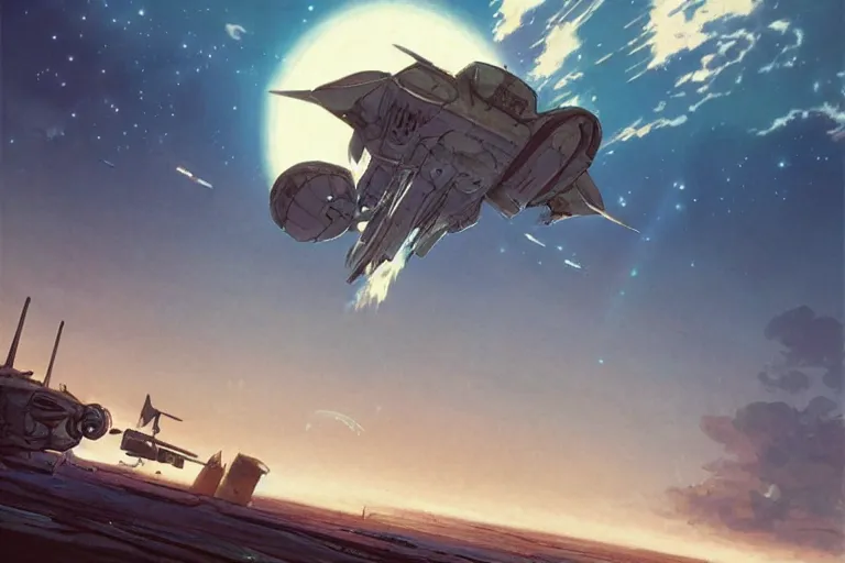 Image similar to 2 0 0 1 space odyssy diesepunk boeing bomber mad max by greg rutkowski makoto shinkai takashi takeuchi studio ghibli, akihiko yoshida