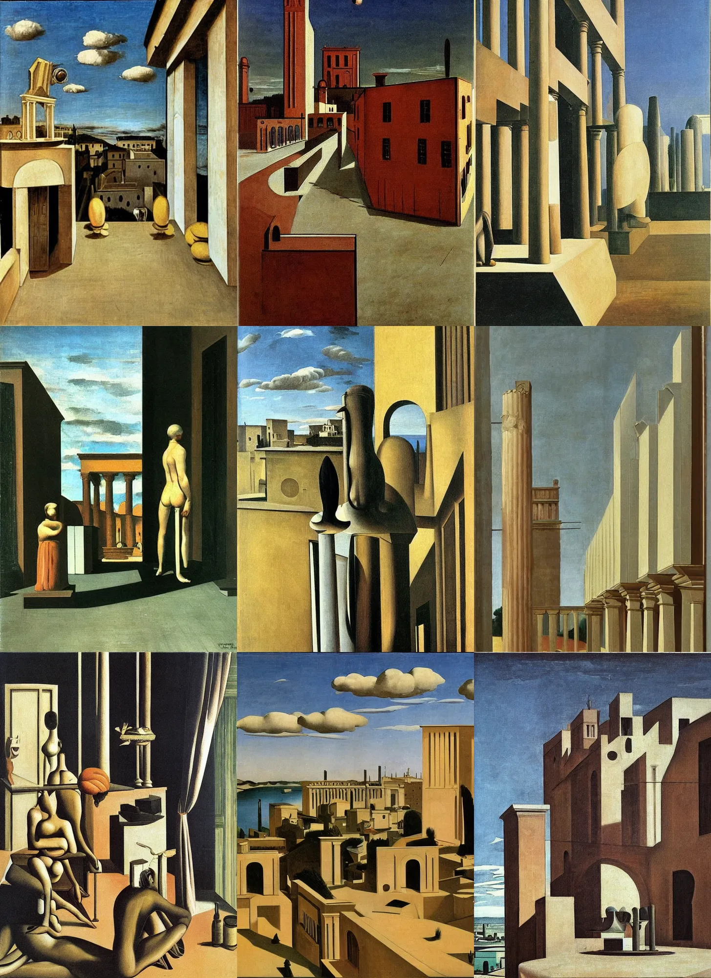 Prompt: painting by giorgio de chirico