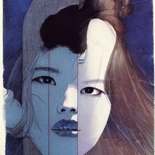 Prompt: Lee Jin-Eun by M. W. Kaluta, rule of thirds, seductive look, beautiful