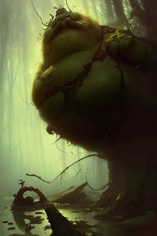 Image similar to great fat ent moss moustache by bayard wu, anna podedworna, gaston bussiere, greg rutkowski