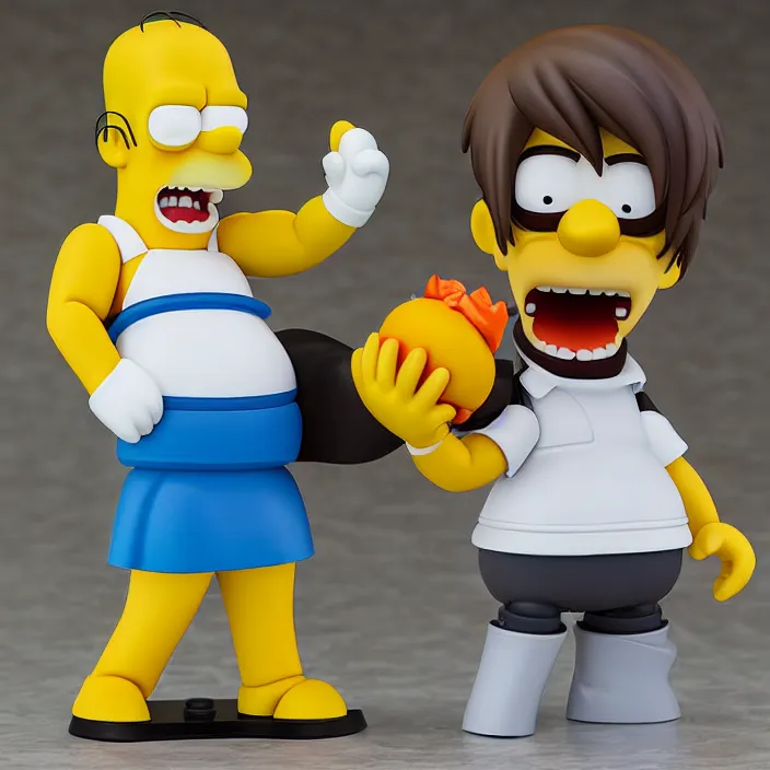 Prompt: Homer Simpson, An anime Nendoroid of Homer Simpson, figurine, detailed product photo