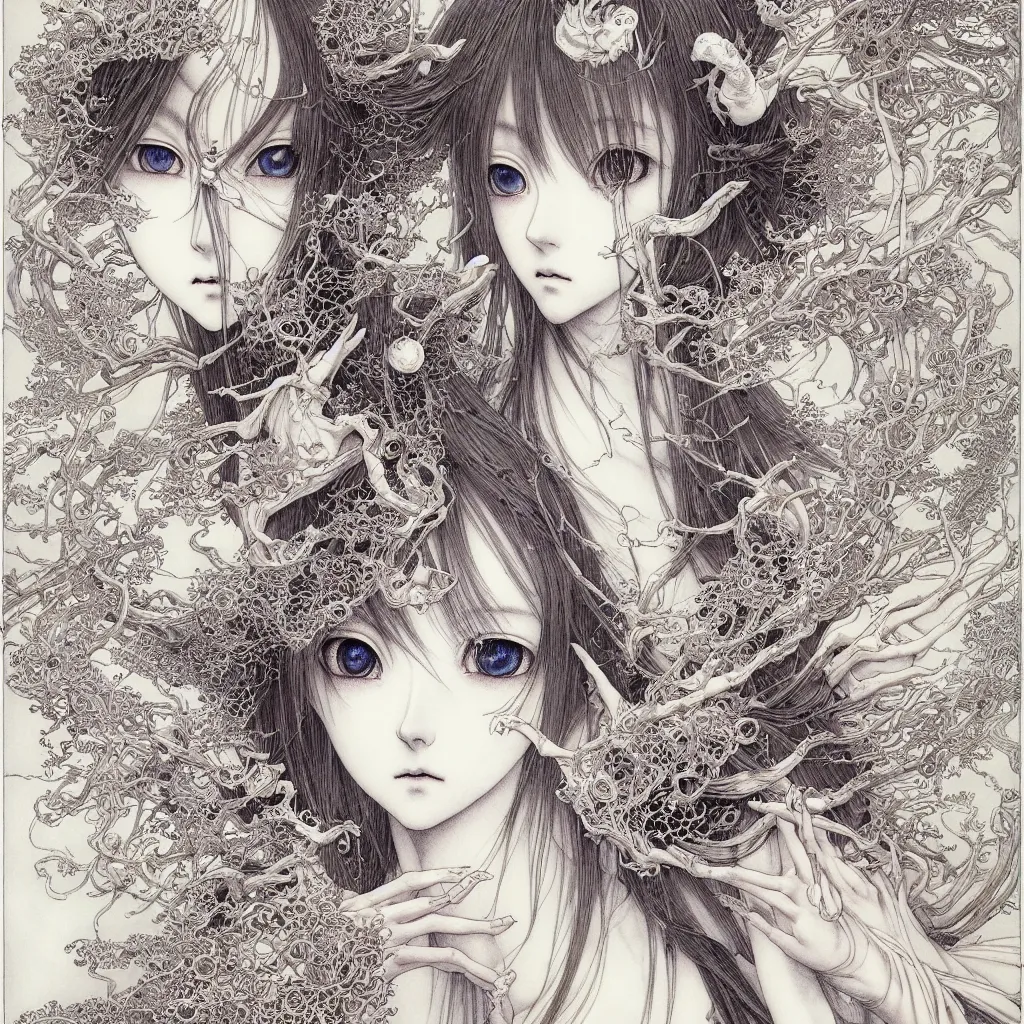 Image similar to prompt: Fragile looking vessel portrait soft light drawn by Vania Zouravliov and Takato Yamamoto, inspired by Evangeleon Anime, magical and alchemical weapons, soft light, white background, intricate detail, intricate ink painting detail, sharp high detail, manga and anime 2000