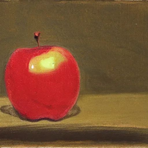 Image similar to still life of an apple, by Calarts