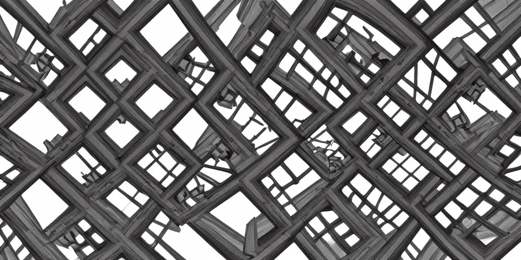 Prompt: recursion in a style of mc escher