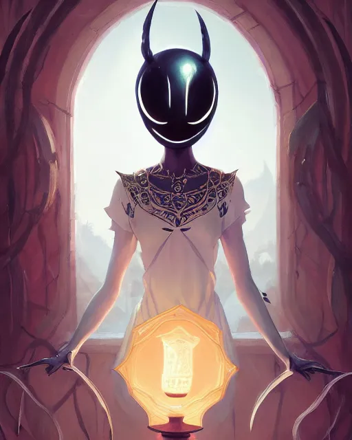 Prompt: portrait of hollow knight as an elegant renaissance goddess, stephen bliss, unreal engine, by greg rutkowski, loish, rhads, makoto shinkai and lois van baarle, ilya kuvshinov, rossdraws, global illumination, radiant light, detailed and intricate environment