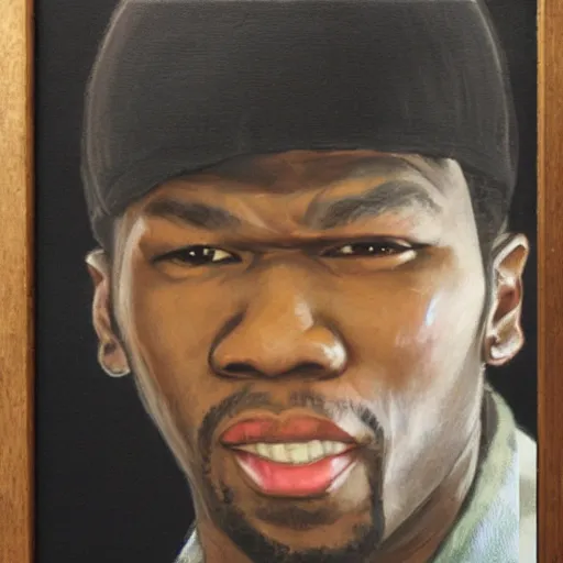 Prompt: 50 cent oilpainting by Akihiko Yoshida