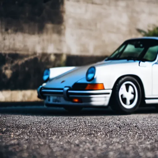 Image similar to close up photo of a porsche 9 1 1 9 6 4, cinematic, shallow dof, 3 5 mm, 4 k, macro