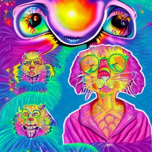 Prompt: Lisa Frank and Goosebumps collaboration