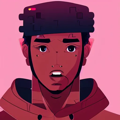 Image similar to 2 d character design, male rapper, vector art, digital art, portrait, 4 k, 8 k, sharp focus, smooth, illustration, concept art, music artist