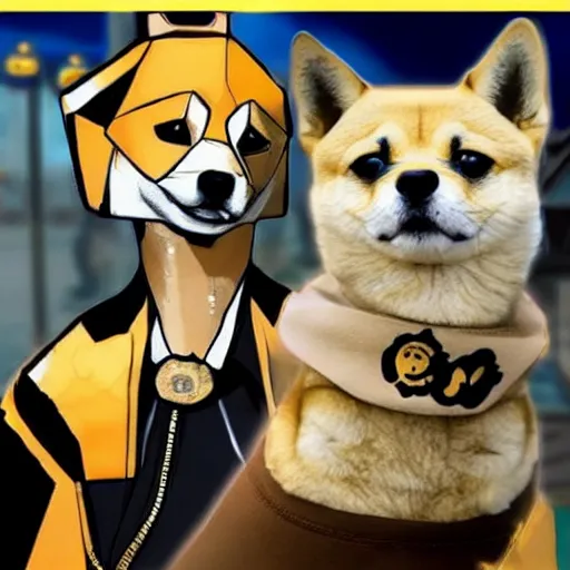 Image similar to doge dog dogecoin as a fury